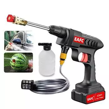 Пистолет для мойки автомобилей, 60 бар, распылительная насадка, водяной пистолет высокого давления для мойки автомобилей, дома, сада, машины для мойки автомобилей Amagi коричневый