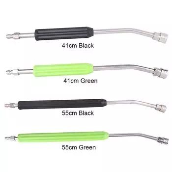 Пистолет для мойки автомобилей под высоким давлением 2500-3600 фунтов на квадратный дюйм из нержавеющей стали 1/4 свободного соединения для мойки под давлением 41cm чёрный