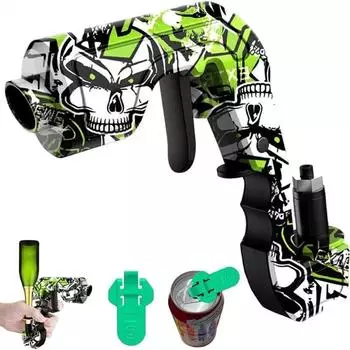 Пистолет для пива и шампанского, регулируемая открывашка, пробка для бутылки вина, алкоголя, реквизит для стрельбы, пузырьковый распылитель, бар, клуб, свадьба, день рождения, рождественский фестиваль, распылитель для выстрелов