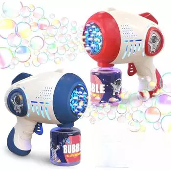 Пистолет для пузырей для детей, машина для создания пузырей с подсветкой для малышей, автоматический генератор пузырей для Bubble Blaster, уличные игрушки, подарок на день рождения, рождественскую вечеринку