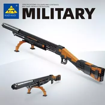 Пистолет KAZI 8-в-1, дробовик, собранные строительные блоки, образовательные игрушки «сделай сам», подарки для детского сада, институциональные подарки