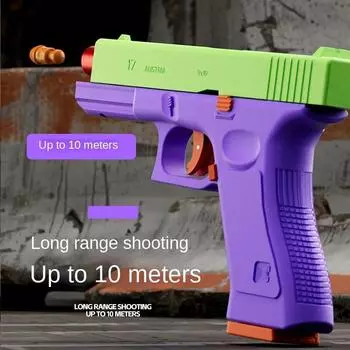 Пистолет-пистолет с мягкой пулей, с отдачей, одиночным выстрелом и возможностью выстрела снарядом, бластер, спортивная стрельба на открытом воздухе
