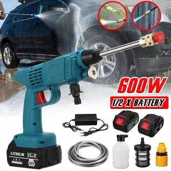 Пистолет-распылитель для мойки высокого давления 600 Вт, автомобильная стиральная машина, автомобильный очиститель с аккумулятором 1/2 для Makita 1 x Battery