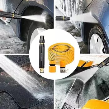 Пистолет-распылитель высокого давления для мойки автомобилей с 10-метровым шлангом, садовый водяной пистолет, многофункциональный металлический водяной шланг-распылитель для мытья автомобилей CHINA