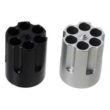 Пистолетный цилиндр, держатель для ручек, украшение, Нескользящий револьвер, настольный держатель для ручек, алюминиевый держатель для карандашей, офисный