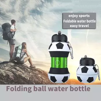 Питьевая кружка, герметичная, многофункциональная, складная, спортивная бутылка для воды, чашка для воды, чайник football