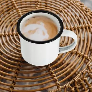 Питьевая кружка Эмалированные чашки для воды Чай Кофе Кружка Главная Винтаж Кружки для кемпинга Стаканы красный