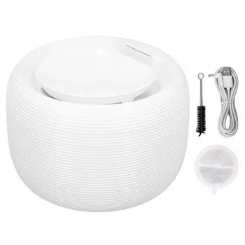 Питьевой фонтанчик для домашних животных 2,5 л, большая емкость, тихий, эффективный, фильтрующий, для кошек и собак