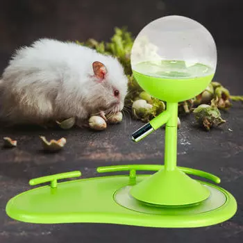 Питьевой фонтанчик для хомяка, станция для морских свинок зелёный