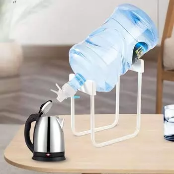 Питьевой фонтанчик Галлоновая бутылка для воды Кувшин Диспенсер Подставка Держатель Насадка Кран Подставка для бутилированной воды Кемпинговые держатели и стойки для хранения белый