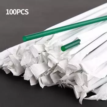 Питьевые трубочки Пластиковые трубочки День рождения Поставки Украшения Одноразовые