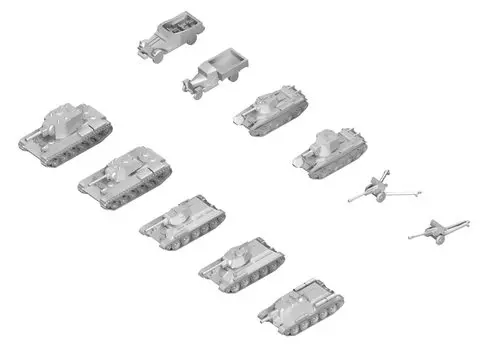 Pit Road MI Series Набор военных транспортных средств русской армии Второй мировой войны 1 Пластиковая модель MI06 Литье Цвет 1/700