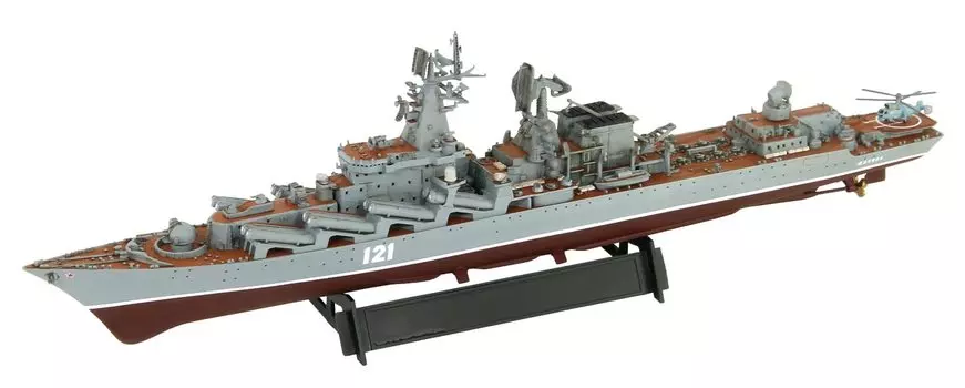 Pit Road Skywave Series Ракетный крейсер ВМФ России класса «Слава» Москва Пластиковая модель М53 1/700