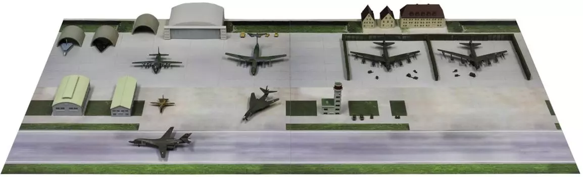 Pit Road SPS Series US Air Force Guam Andersen Base 1980s Пейзаж Бумажная основа x 180 мм 4 Пластиковые модели SPS30 1/700 (280 листов)