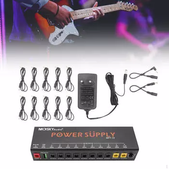 Питание гитарной педали для педалборда с басовыми эффектами 18 В