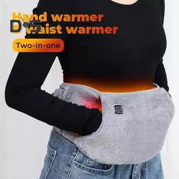 Питание от USB, поясной пояс с подогревом, электрическая поясная согревающая подушка с карманом для рук, 3 уровня, пояс для брюшной полости для облегчения боли в спине, менструальных спазмов серый