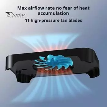 Питание от USB-роутера. Прочная конструкция. Мощный воздушный поток. Низкий уровень шума. Бесшумный настольный вентилятор. Бесшумное основание радиатора для роутера. чёрный