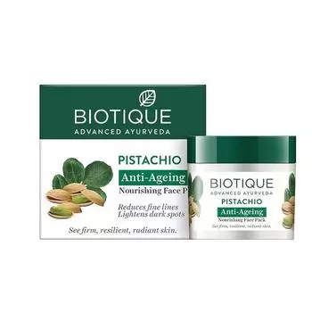Питательная антивозрастная маска для лица Biotique Pistachio для всех типов кожи, 50 г