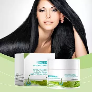 Питательная коллагеновая маска для волос Увлажняющая и блестящая маска для волос Касторовое масло уменьшает секущиеся кончики и питает кожу головы One Size белый