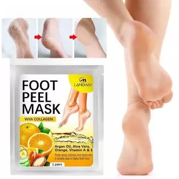 Питательная маска для ног с витамином С и апельсином, увлажняющая, удаляющая омертвевшую кожу, отшелушивающая, омолаживающая маска для ног, маска для ног 1pcs