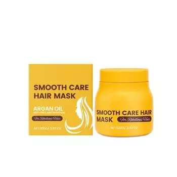 Питательная маска для волос Разглаживающая маска для волос Без кондиционера Разглаживает секущиеся кончики Содержит аргановое масло 100 г One Size белый