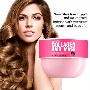 Питательная маска для волос с длительным ароматом, восстановление волос без использования пара, разглаживающий кондиционер, маска для сухих и вьющихся волос One Size