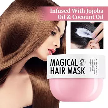 Питательная маска для волос, восстановление волос без использования пара, разглаживающий кондиционер, маска для сухих и вьющихся волос One Size