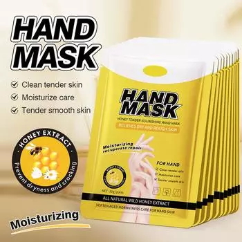 Питательная омолаживающая маска для рук 10 шт., маска для рук для удаления омертвевшей кожи, подходит для сухих, потрескавшихся рук, мозолей, средство для удаления омертвевшей кожи 1 мл One Size