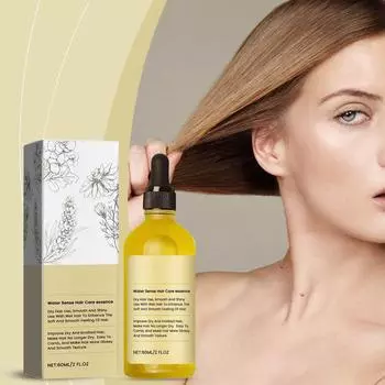 Питательное масло для волос, разглаживающее волосы, ежедневный уход, увлажняющее масло для волос, уменьшает сухость и пушистость, разглаживает и придает блеск волосам 60 мл белый