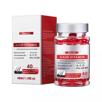 Питательное масло-кондиционер в капсулах Уход за волосами Питание Увлажнение Питательное масло Масло для волос Кондиционер Капсулы для волос Портативное масло для волос 40 мл белый