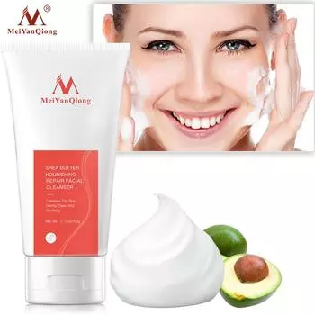 Питательное восстанавливающее средство с маслом ши для лица. Уход за кожей. Отбеливание, против старения. Нежное очищение кожи. Чистый и успокаивающий уход за лицом. 1pcs