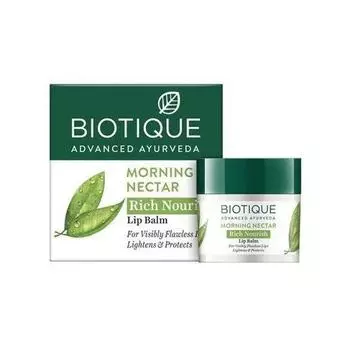 Питательный бальзам для губ (12 г), Morning Nectar Rich Nourish Lip Balm, Biotique 6.262499999999999