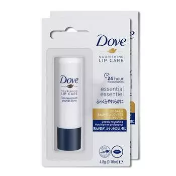 Питательный бальзам для губ Dove Essential, 24 часа увлажнения, 4,8 г (Упаковка из 2 шт.)
