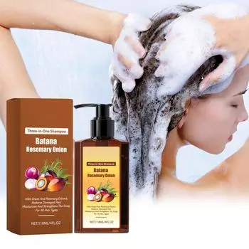 Питательный и уменьшающий выпадение волос шампунь, питающий волосяные фолликулы, очищает, сохраняя волосы увлажненными. 118 мл One Size коричневый