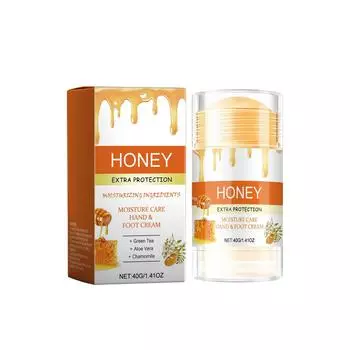 Питательный крем для рук и ног с медом, отшелушивающий, глубоко увлажняющий крем для ухода за кожей оранжевый