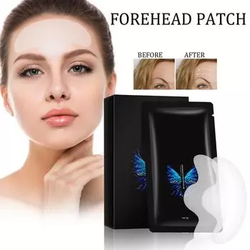 Питательный пластырь для лица, пластырь для разглаживания морщин на лбу, пластырь для разглаживания морщин на лбу, 8,5 мл (10 мешков/1 коробка) чёрный