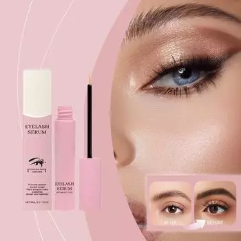Питательный рост ресниц Увлажняющий густые и крепкие блестящие ресницы, способствует росту ресниц, 5 мл розовый