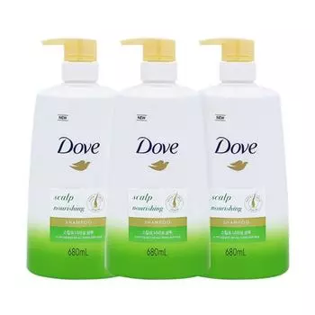 Питательный шампунь для кожи головы Dove, 680 мл, 3 шт.