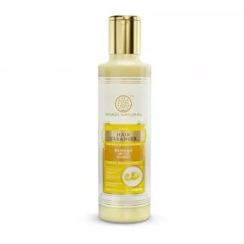 Питательный шампунь для волос с Бананом и Медом (210 мл), Banana With Honey Hair Cleanser, Khadi Natural 24.84375
