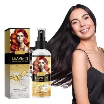 Питательный спрей для волос, легкий и не оставляющий следов освежающий спрей для волос, питательный для ухода за сухими волосами. 100 мл One Size жёлтый