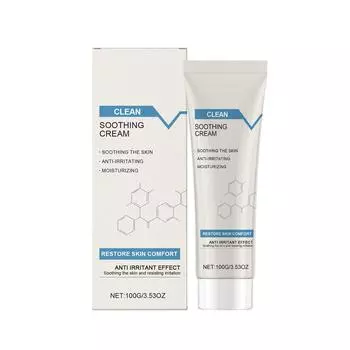 Питательный увлажняющий крем для лица Питательный крем восстанавливает кожу после воздействия солнца Уменьшает покраснения и отеки белый