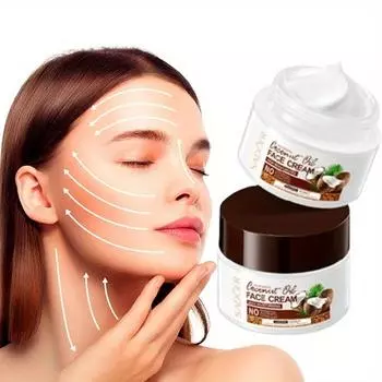 Питательный увлажняющий крем с кокосовым маслом увлажняет сухую кожу и осветляет ее 50g