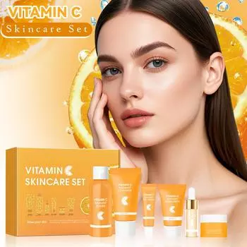 Питательный увлажняющий набор для лица Увлажняющий тоник-сыворотка Подарочный набор для ухода за кожей лица, 6 предметов Набор для ухода за кожей лица, Дорожный набор, 100 мл, One Size белый