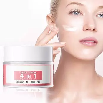 Питающий кожу, укрепляющий и наполняющий кожу увлажняющий и омолаживающий крем для ухода за кожей лица 50 г One Size розовый