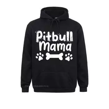 Pitbull Mama Dog Mom Dog Lover подарок толстовка с капюшоном толстовки с длинными рукавами лето/осень унисекс толстовки с принтом спортивная одежда доминантный 2XL