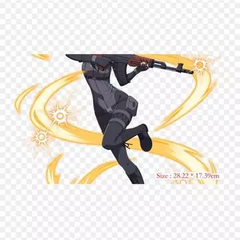 Pitohui Gun Gale Online Sword Art Online Альтернативный пистолет Gale On Iron на нашивки для одежды, наклейки с аппликацией на одежду, термочувствительная настраиваемая нашивка