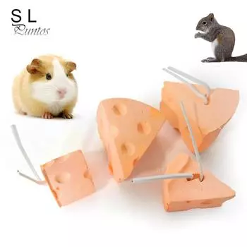 Питомец Кролик Хомяк Форма Сыра Скрежетание Зубами Минеральный Коренной Камень Игрушка S