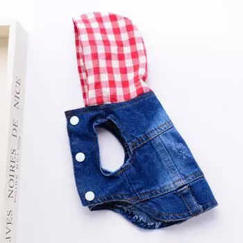 Питомец Маленькая Собака Собачья Одежда Джинсовая Толстовка с Капюшоном Куртка Весна Осень Весна Лето XS