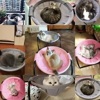 Питомник для кошек, кровать для кошек, приподнятая над землей, всесезонная, влагостойкая, дышащая, съемная, легко моется, износостойкая, гамак для домашних животных