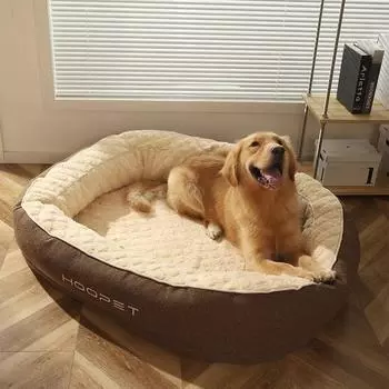 Питомник Four Seasons General Dog Bed Можно стирать Диван для домашних животных Золотистый ретривер Большая собака Теплая зимняя подушка для сна S